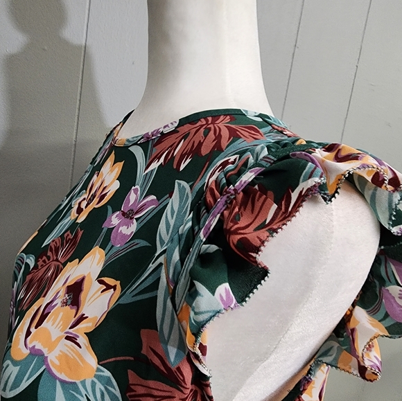 Loft Floral Print Blouse Tank Top - Picture 7 of 13